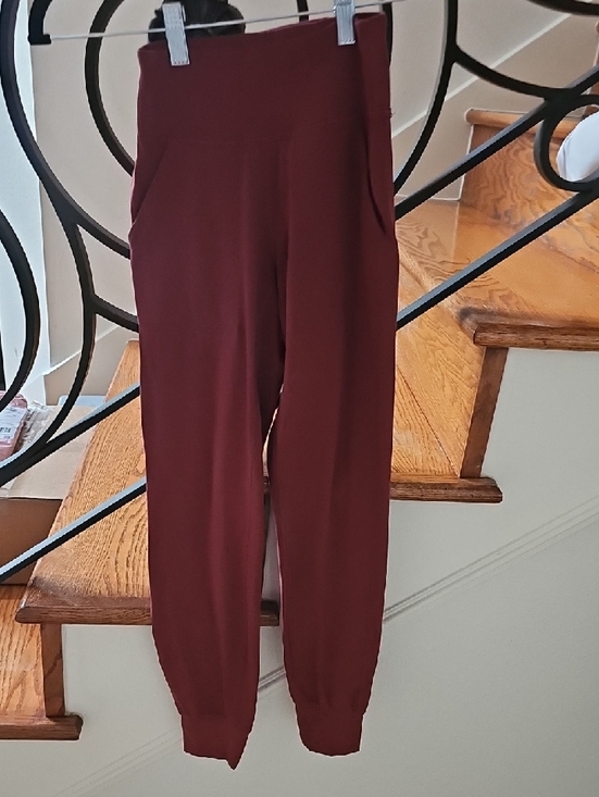 lululemon athletica Pants - lululemon athletica Burgundy High-Rise Jogger Pants-Full‎ Length-Like New